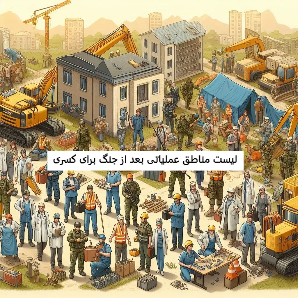 لیست مناطق عملیاتی بعد از جنگ برای کسری خدمت لیست مناطق عملیاتی بعد از جنگ برای کسری