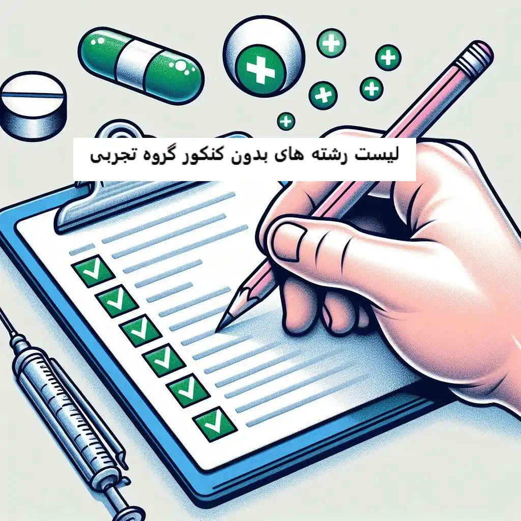 لیست رشته های بدون کنکور گروه تجربی لیست رشته های بدون کنکور گروه تجربی