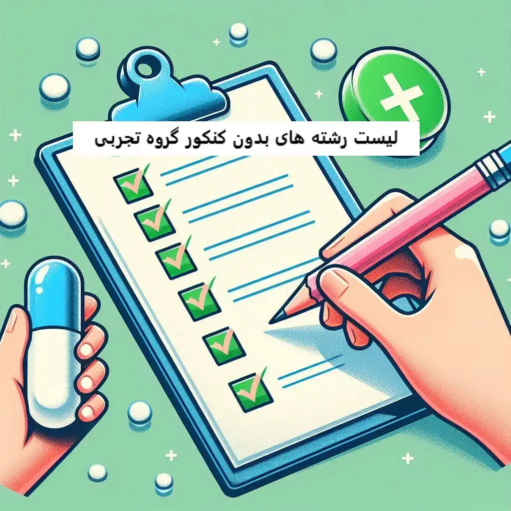 لیست رشته های بدون کنکور گروه تجربی لیست رشته های بدون کنکور گروه تجربی