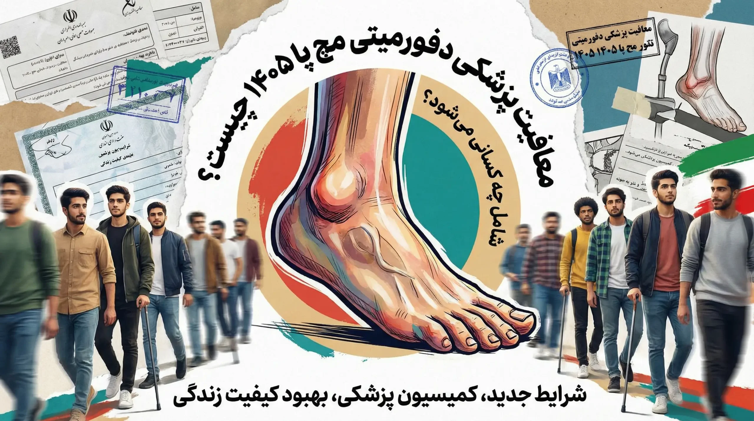 معافیت پزشکی دفورمیتی مچ پا ۱۴۰۵ معافیت پزشکی دفورمیتی مچ پا ۱۴۰۵