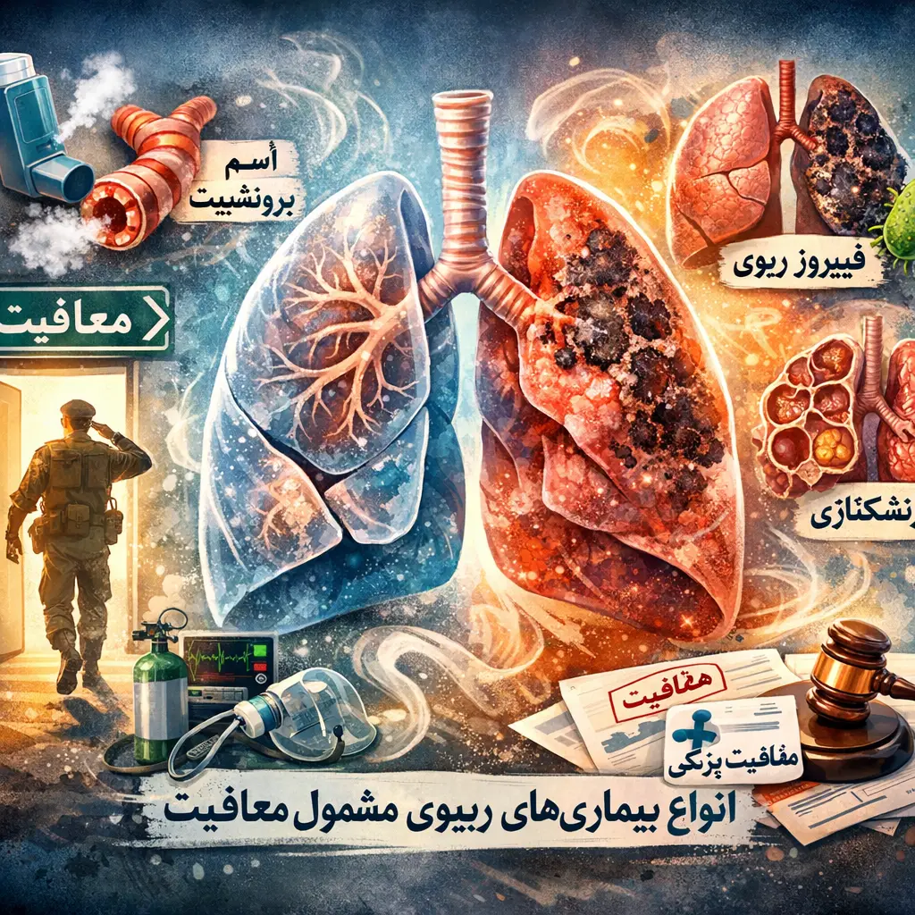 معافیت پزشکی ریه ۱۴۰۵ معافیت پزشکی ریه ۱۴۰۵