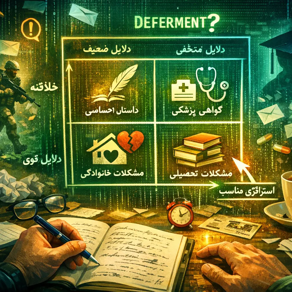 متن نامه توجیه غیبت سربازی متن نامه توجیه غیبت سربازی