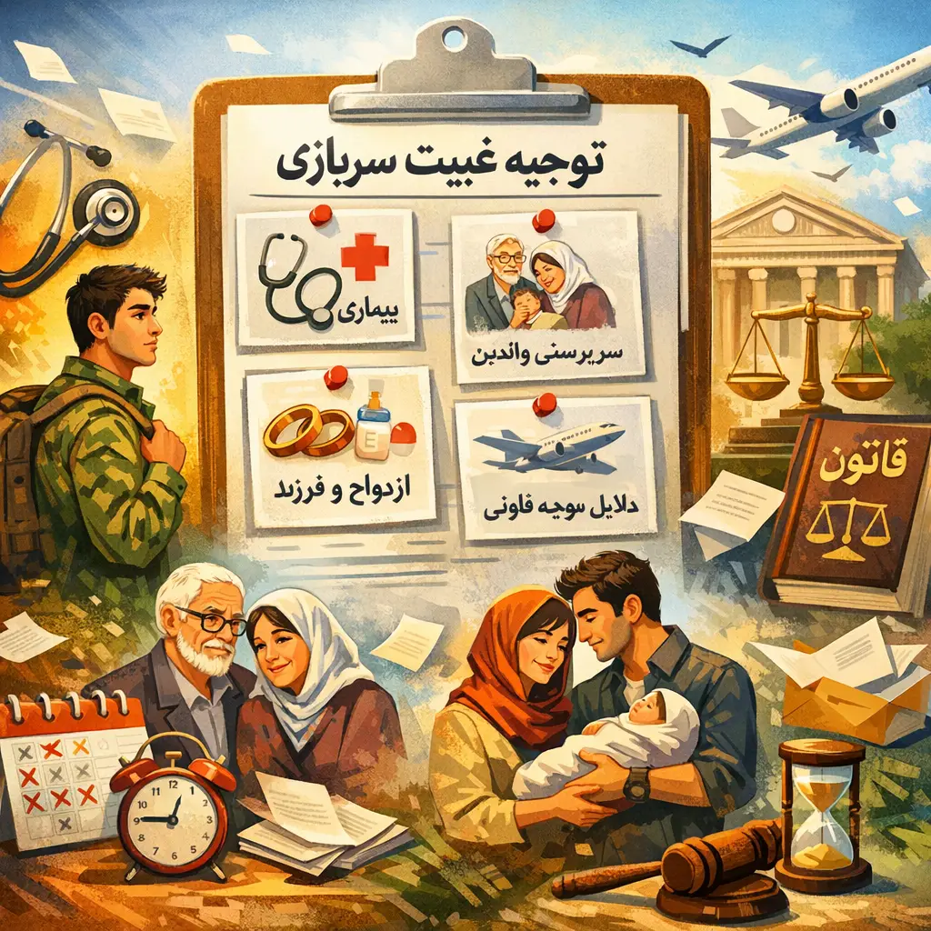 درخواست توجیه غیبت سربازی درخواست توجیه غیبت سربازی