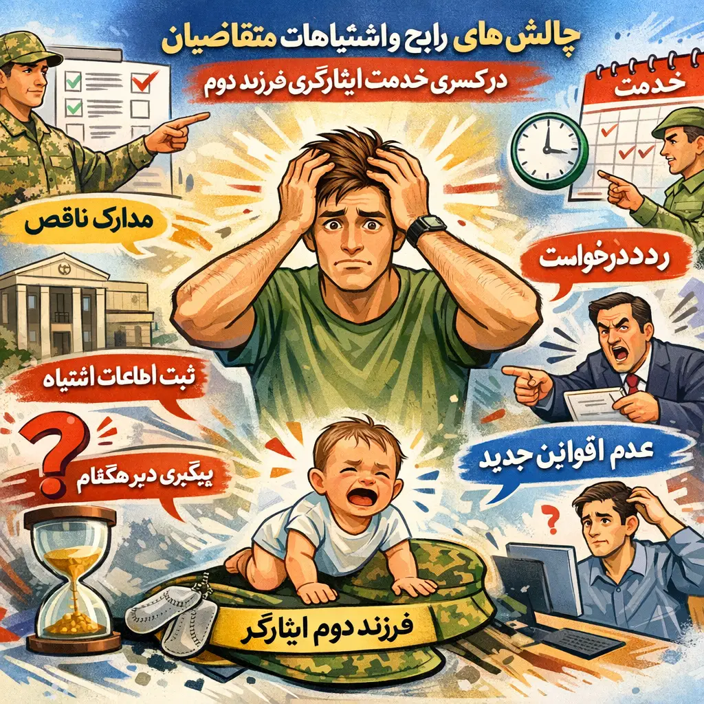 کسری خدمت ایثارگری فرزند دوم کسری خدمت ایثارگری فرزند دوم