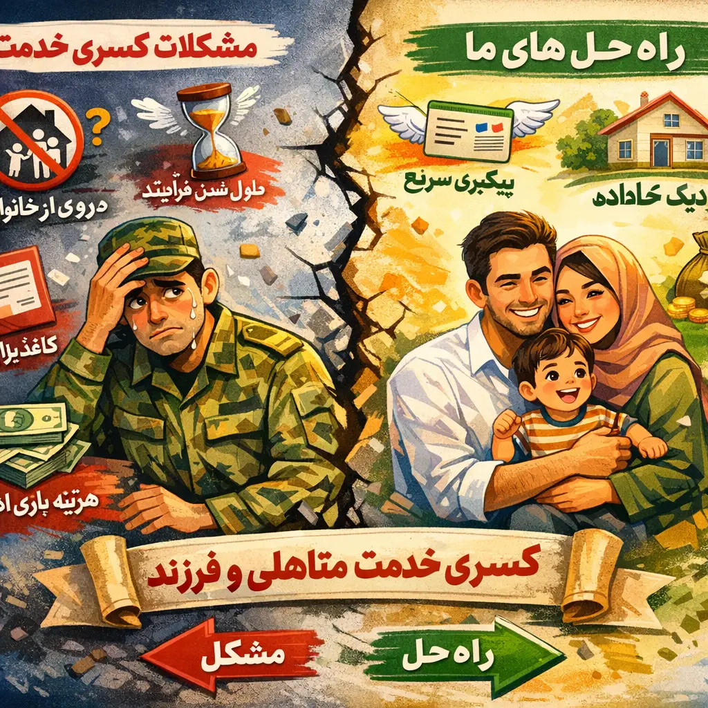 کسری خدمت متاهلی و فرزند کسری خدمت متاهلی و فرزند