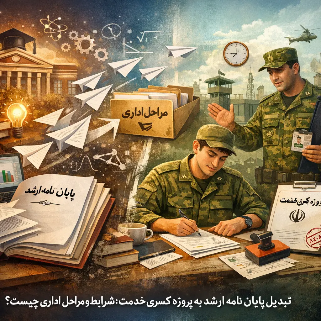 تبدیل پایاننامه ارشد به پروژه کسری خدمت؛ شرایط و مراحل اداری ک عکس به نسبت ابعاد 16 به 9 برام بساز سبک عکس پویا و خلاقانه باشد و موضوع استراتژی های زمانی؛ چه زمانی اقدام کنیم؟ در تبدیل پایاننامه ارشد به پروژه کسری خدمت بهم بده