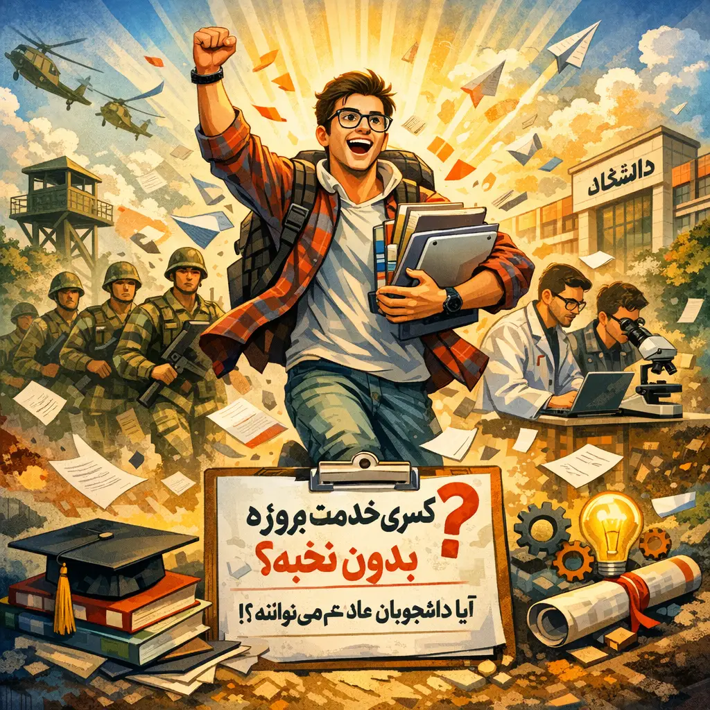 کسری خدمت پروژه بدون نخبه بودن؛ آیا دانشجویان عادی هم میتوانند؟ کسری خدمت پروژه بدون نخبه بودن؛ آیا دانشجویان عادی هم میتوانند؟