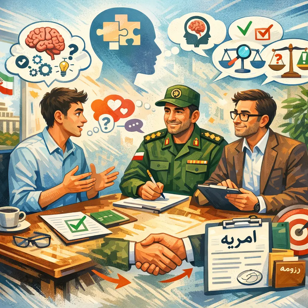 مصاحبه گزینش امریه؛ چه سوالاتی میپرسند؟ (عقیدتی و سیاسی) مصاحبه گزینش امریه؛ چه سوالاتی میپرسند؟ (عقیدتی و سیاسی)