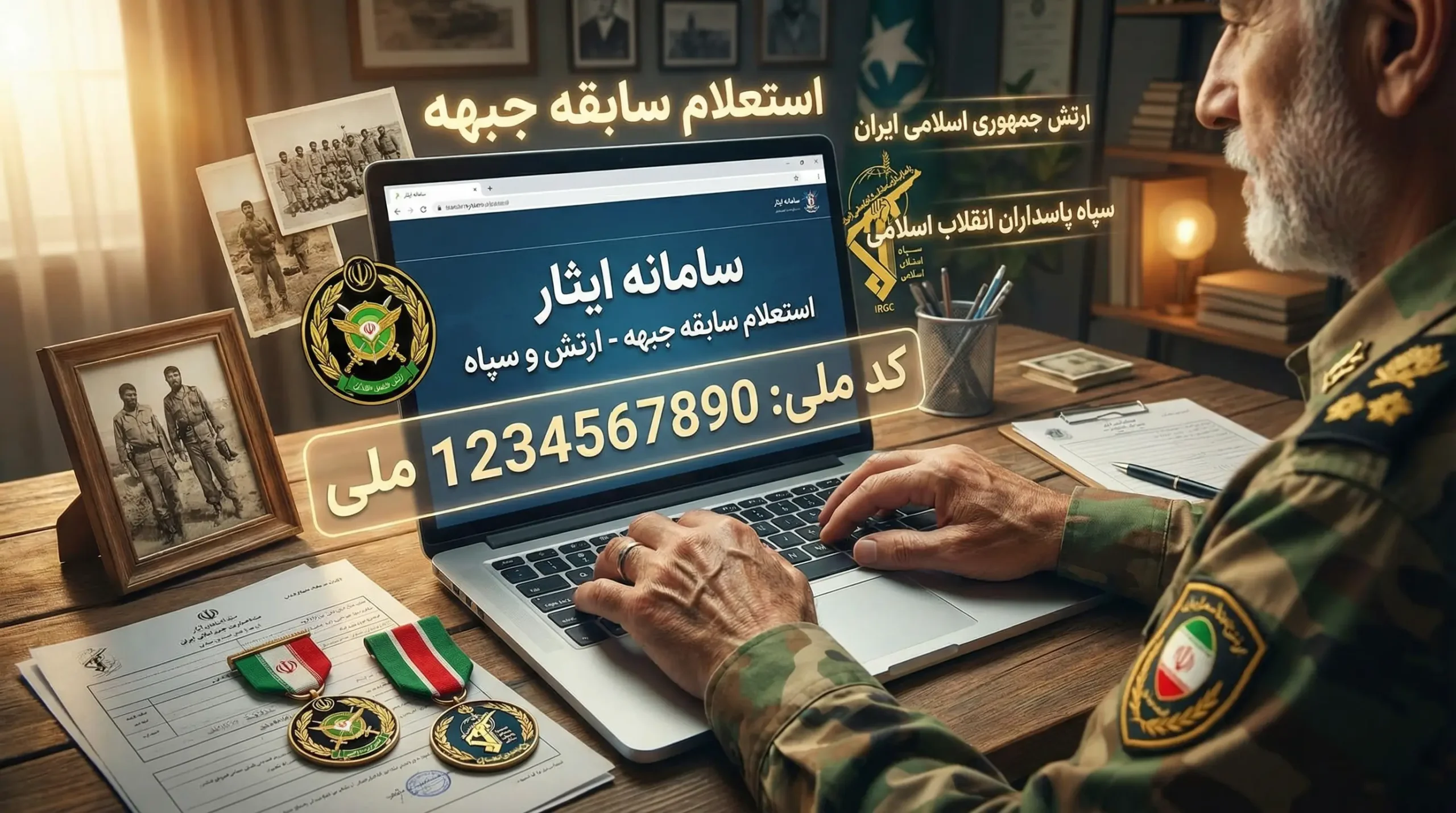 نحوه استعلام سابقه جبهه از ارتش و سپاه با کد ملی (سامانه ایثار) نحوه استعلام سابقه جبهه از ارتش و سپاه با کد ملی (سامانه ایثار)